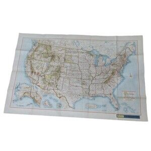 VTG 59' United States Federal and State Recreation Area Map This Week Magazine